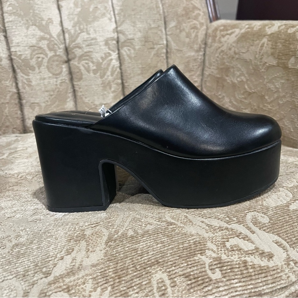 A New Day Womens Cheyenne Platform Clog Heels Black Size 7 NWT - Picture 6 of 9